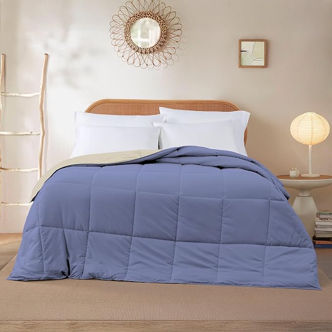 Modern Threads Down Alternative Reversible Comforter Blue/Cream Twin