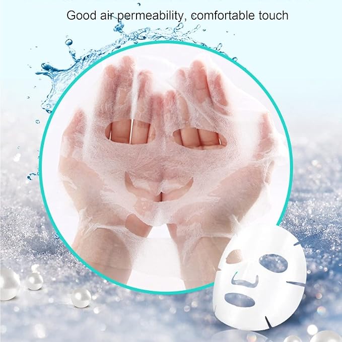 Dioche 500pcs Disposable Mask Paper Compressed Sheet DIY Hydrating Mask Cotton Skin Care Wrapped Masks for Home Travel, Dry Face Paper Sheet