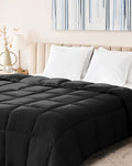 The Ultimate Luxury Fluffy Down Alternative Comforter - Plush Premium Duvet Insert, Thick All Season Breathable Hotel Collection Puffy - Queen Black