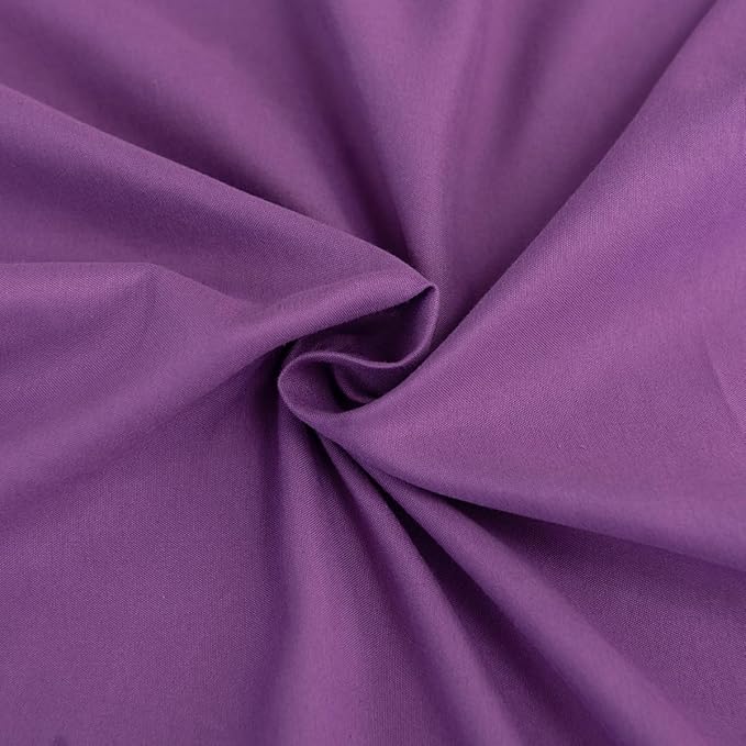 Bed Skirt Full Size Ruffled Bed Skirt with Split Corners, 18 Inch Drop Dust Ruffle Bed Skirts with Platform, Grape