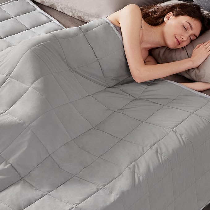 Weighted Blanket Queen Size (60"x80" 25lbs),Ultra Soft and Cozy Cooling Weighted Blanket Queen Size for Adult,Heavy Blanket with Machine Washable Soft Blanket, Stone Grey