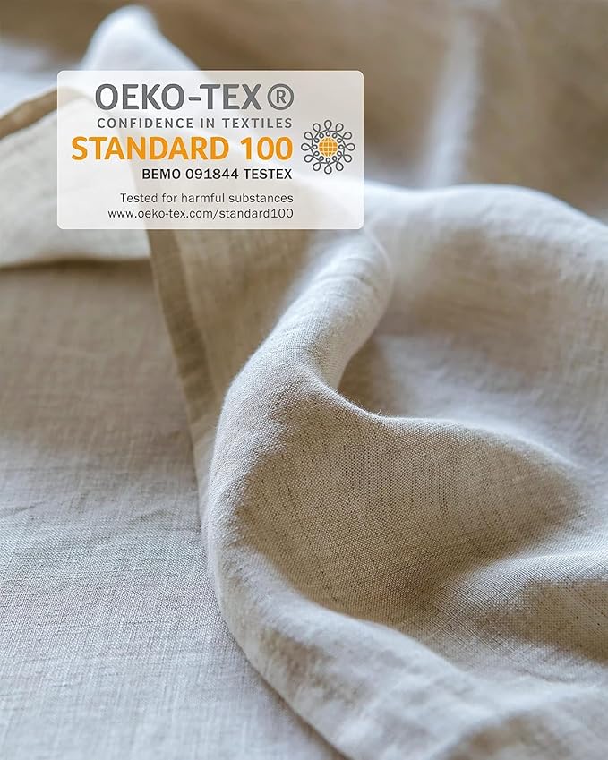 XZ XIFA Linen Duvet Cover Full, 100% Washed French Flax Linen Bedding Set with Zipper Closure, Cooling & Textured Bed Sets for Hot Sleepers(1 Duvet Cover, 2 Pillowcases)