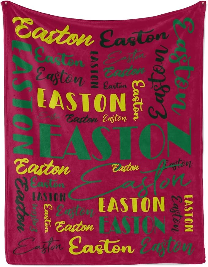 Name Blanket Personalized Blanket for Adult Kids Flannel Customize Throw Blanket Custom (Color 15, 60 x 80 Inches)