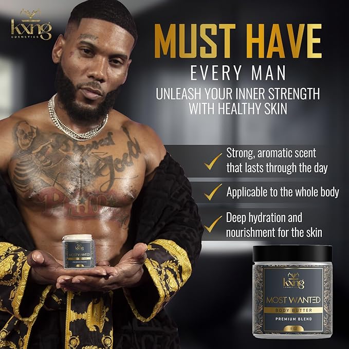 KXNG Premium Body Butter, Rich Shea Butter Moisturizer for Men & Women, Long-Lasting Hydration & Smooth Skin, Cruelty-Free Luxury Cream