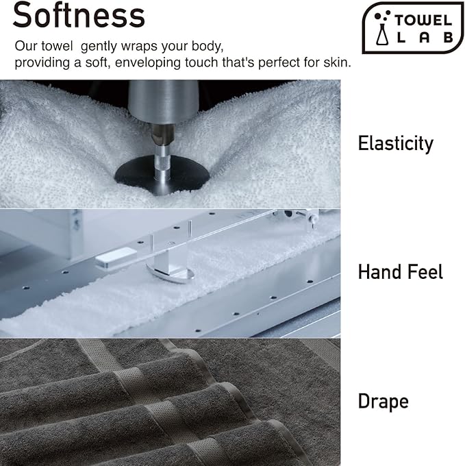 [Japan Technology], Plush Light-Weight Towel, Bath Towel (30x54 inches), 520GSM, Tan, Pack of 4, Quick Dry, High Absorbency, 100% Cotton