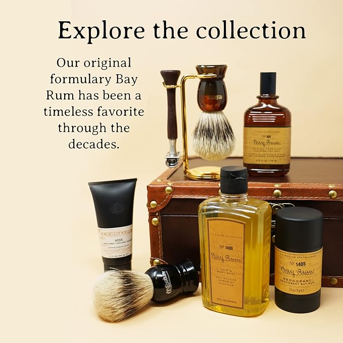 C.O. Bigelow Bay Rum Hair & Body Wash for Men, Citrus Spice Scented Men's 2 in 1 Shampoo & Body Wash with Aloe Vera, 10 Fl Oz