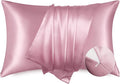 Bedsure Satin Pillowcase with Zipper, Similar to Silk Pillow Cases 2 Pack, Satin Pillow Cases Queen, Silky & Soft Pillow Covers for Hair & Skin, Gifts for Her, Pink Room Decor for Girls, 20x30 Inches