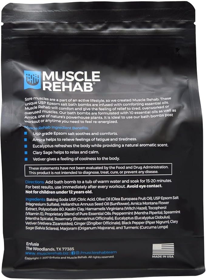 Dynamic Recovery Combo Set: Epsom Salt Soak & Bath Bombs | Muscle Soak and Skin Hydration (2) Pack