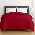 Homesmart 40 lbs Weighted Blanket King Size, Heavy Weighted Blanket, Fits Standard and California King Beds, Red Burgudy