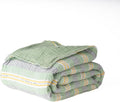Salt Earth 100% Cotton Muslin Throw Blanket, Gauze Blanket 50"X60" Throw 6 Layered for Couch, Bed, Living Room, Home,Lightweight & All Season Blankets & Throws, Skin Friendly (Jadeite/Print)