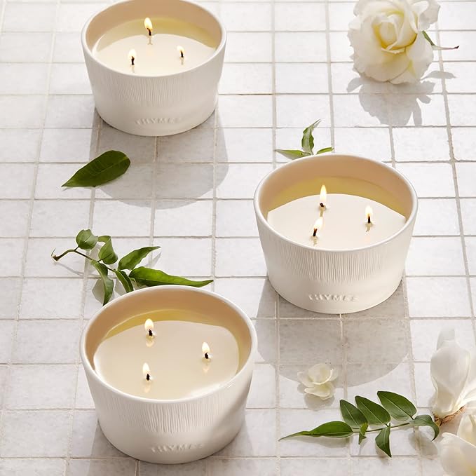 Thymes 3-Wick Candle with Lid - Eucalyptus - 13.5 Oz