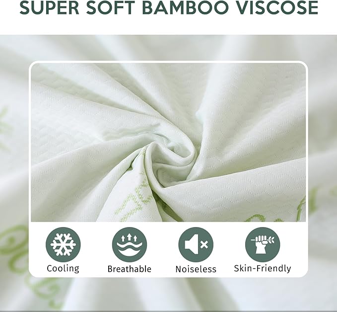 MUXHOMO Mattress Protector Full Size Bed, 100% Waterproof Mattress Cover, Cooling and Breathable Bed Pad Cover, Deep Pocket 8"-21"