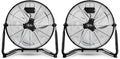 Simple Deluxe 18 Inch 3-Speed High Velocity Heavy Duty Metal Industrial Floor Fans Quiet for Home Commercial, Residential, and Greenhouse Use, Outdoor/Indoor, Black, 2 Pack