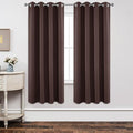 Joydeco Blackout Curtains 72 Inch Length 2 Panels Set, Thermal Insulated Long Curtains& Drapes 2 Burg, Room Darkening Grommet Drapes for Living Room Bedroom Window (W52 x L72 Inch, Chocolate)