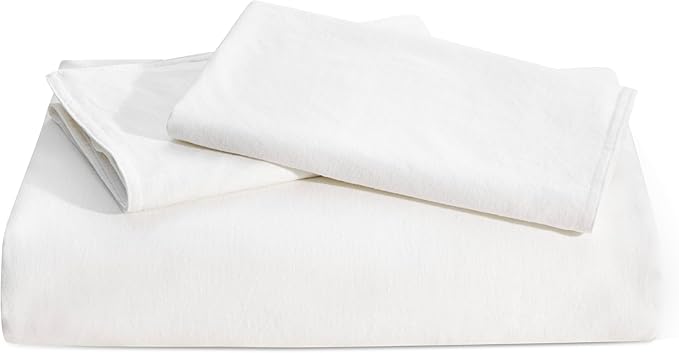 Bedsure Linen Duvet Cover King Size - Linen Cotton Blend Bedding Set, Soft & Cozy, 3 Pieces, 1 Duvet Cover 104x90 Inches and 2 Pillowcases, White Color Cooling Bedding, Comforter Sold Separately