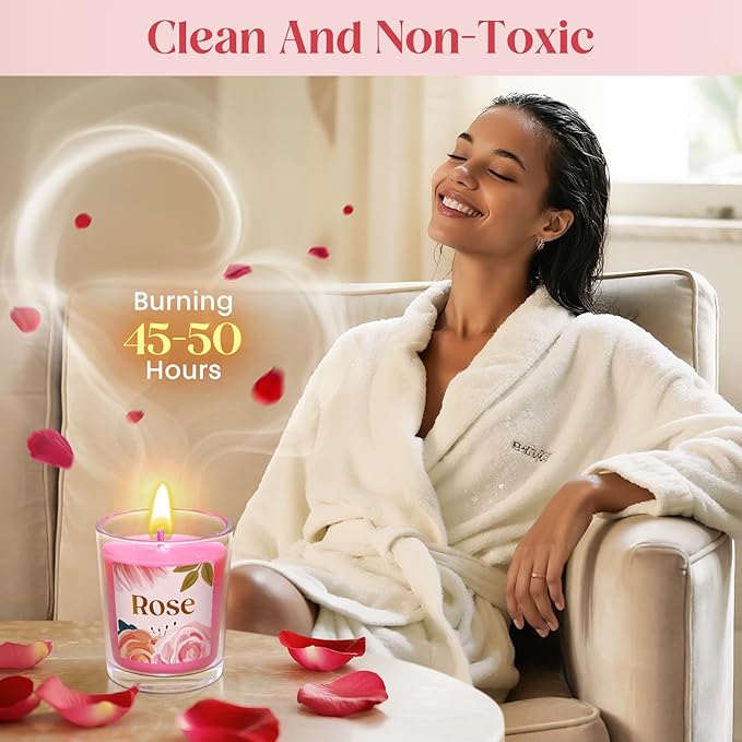 Christmas Gifts for Women - Stocking Stuffers for Women, Luxurious Self Care Relaxation, White Elephant, Birthday, Valentines Day Gift Ideas for Her, Wife, Mom, Unique Pink Beauty Gift Set