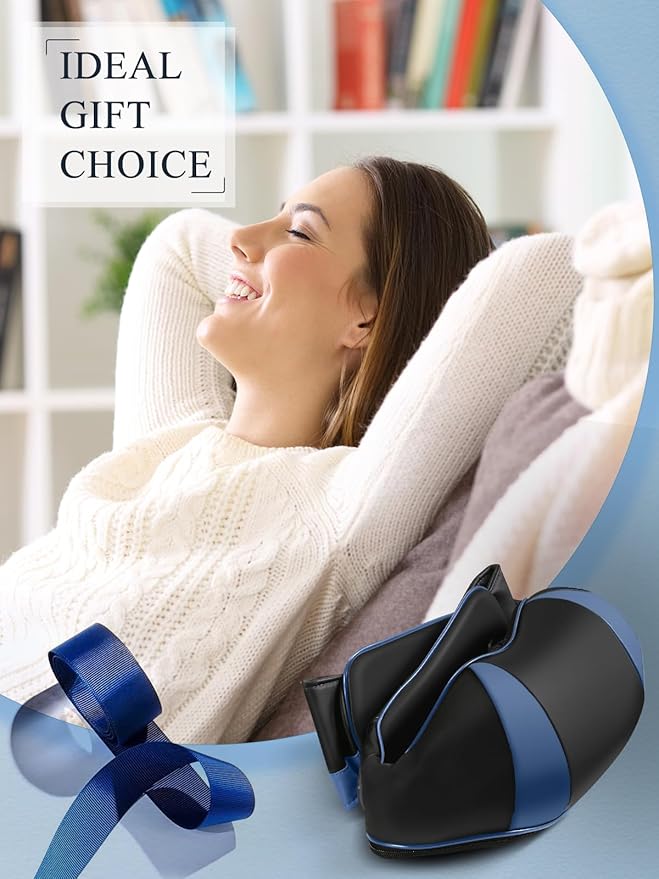 Careboda Back Neck Shoulder Massager with Heat, Shiatsu Electric Deep Tissue 3D Kneading Massagers for Relief on Waist, Leg, Calf, Foot Full Body Muscles, Gift for Men Women Mom Dad (Blue)