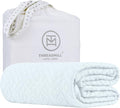 Threadmill Luxury Cotton Blankets for King Size Bed | All-Season Cozy 100% Cotton Blanket | Criss Cross Jacquard Soft Lightweight Coverlet, fits California King Size Bed, 104x92 | Light Blue
