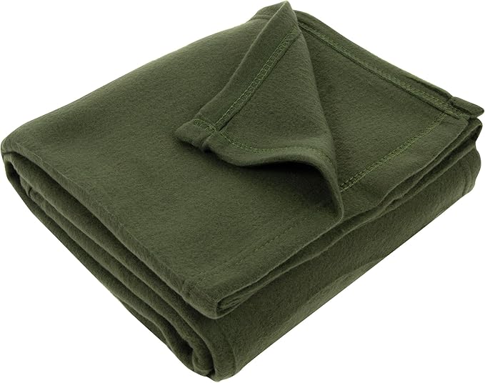 (24 Pack) Bulk Fleece 50x60 Throw Blankets for Wedding Favors, Homeless Women, Men, Homes, Bed, Sofa, Couch, Office, Pet Blankets, Travel | Soft Warm Lightweight Throw Blankets in Bulk (Dark Green)