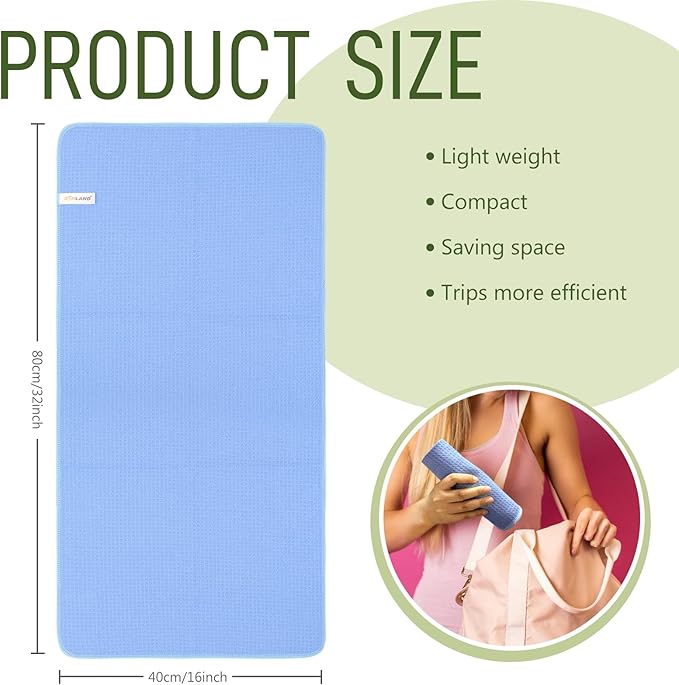 SUNLAND Microfiber Sports Workout Towels Fast Drying Fitness Sweat Towels for Men & Women Lightweight Multi-Purpose Gym Exercise Towel