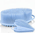 Body Face Scrubber Set Silicone - 2 Pack Shower Brush Facial Cleansing Kit - Avilana Bath Loofah Alternative Complete Skincare System Dual Sided - Gift Set Women Men