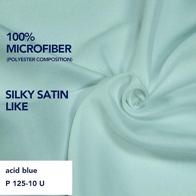 PureFit Wrap Around Ruffled Bed Skirt with Adjustable Elastic Belt - 14 Inch Drop Easy to Put On, Wrinkle Free Bedskirt Dust Ruffles, Bed Frame Cover for Twin, Twin XL and Full Size Beds, Baby Blue