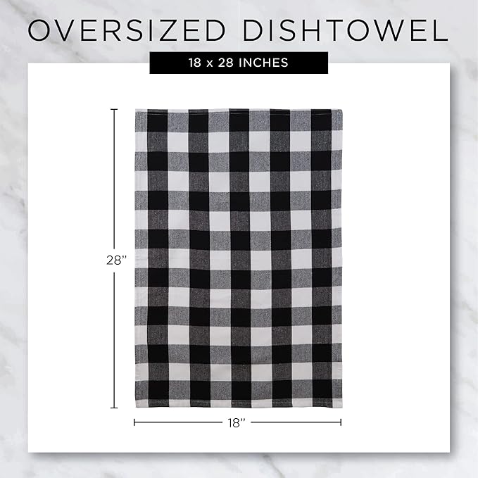 DII Happy Halloween Dishtowel Collection Embellished Cotton Kitchen Hand Towel Set, 18x28, Trick or Treat Skeleton, 3 Count