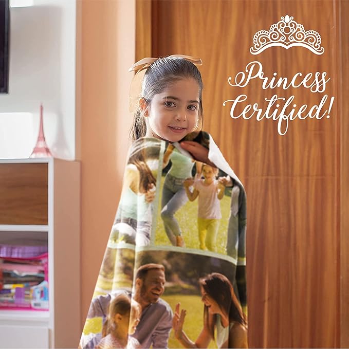 Ships Next Day, Custom Blanket with Picture - Printed in USA, Personalized Photo Blanket (Fleece – 60x80)