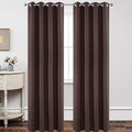 Joydeco Blackout Curtains 120 inches Long 2 Panels Set, Thermal Insulated Long Curtains & Drapes 2 Burg, Room Darkening Grommet Drapes for Bedroom Living Room Windows (W52 x L120 Inch, Chocolate)
