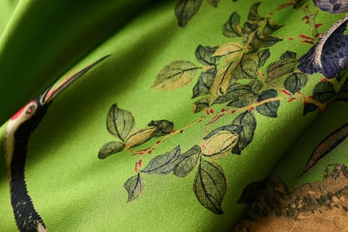Women's Silk Kimono Robe Long Bathrobe Nightgown 100% Mulberry Silk for Women - Classic Floral Pattern