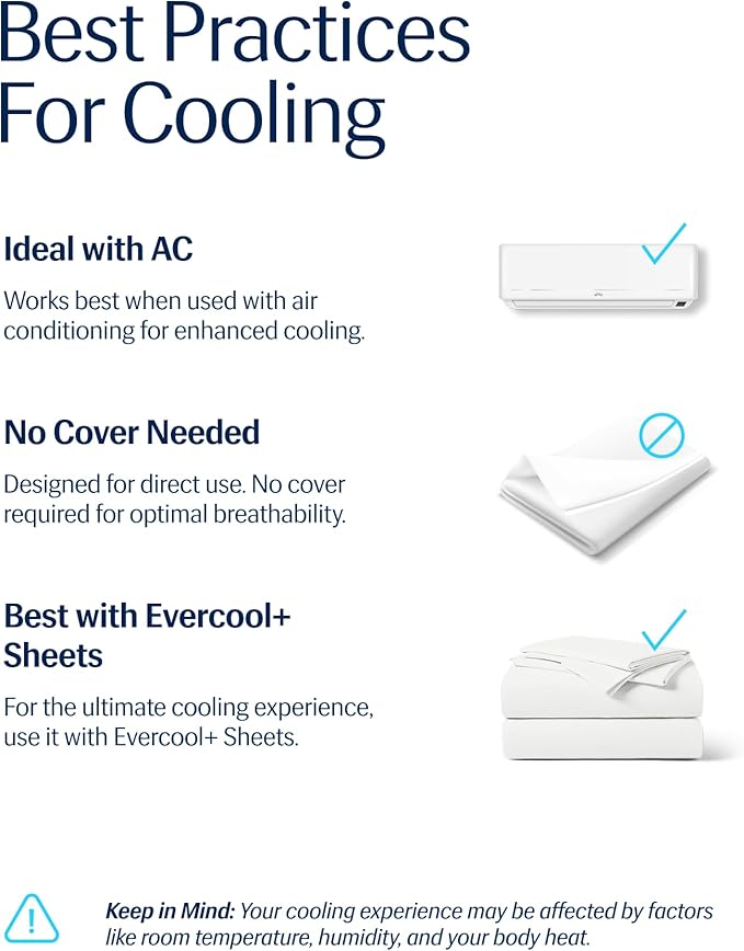 REST® Evercool® Cooling Comforter, Twin/Twin XL, Blanket for Hot Sleepers, All Season Bedding to Keep Cool for Night Sweats, Breathable Lightweight Blanket, 68"x90" Inches, Arctic White