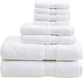 Madison Park 800GSM Bathroom Towel Set of 8 100% Cotton Bath Towel Set for Bathroom Luxurious Highly Absorbent 2 Bath Towels 2 Hand Towels 4 Washcloths Quick Dry Spa Quality White
