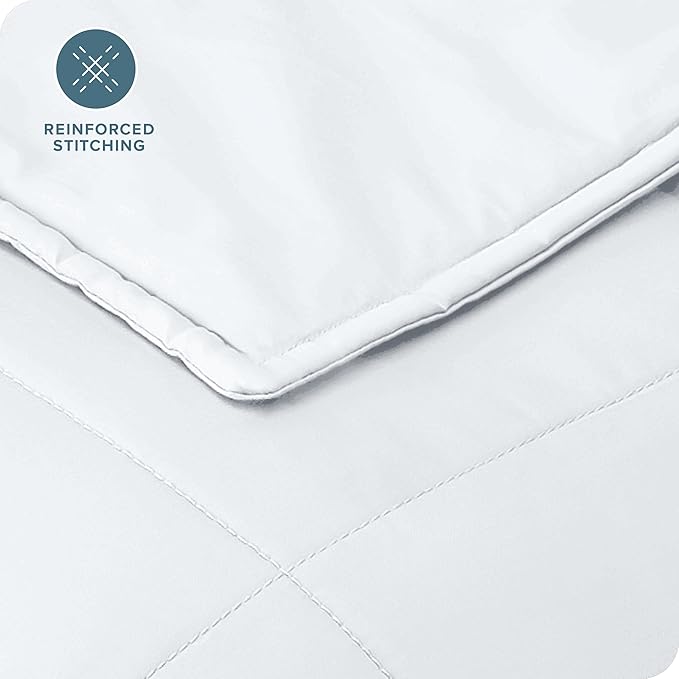 Bare Home Weighted Blanket Queen Size 17lbs (60" x 80") for Adults - All-Natural 100% Cotton - Premium Heavy Blanket Nontoxic Glass Beads (White, 60"x80")