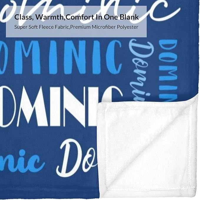 Name Blanket Personalized Blanket for Adult Kids Flannel Customize Throw Blanket Custom (Color 18, 30 x 40 Inches)