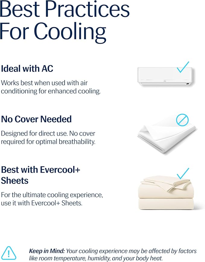 REST® Evercool® Cooling Comforter, King/Cali King, Blanket for Hot Sleepers, All Season Bedding to Keep Cool for Night Sweats, Breathable Lightweight Blanket, 106x90 Inches, Snow Ivory