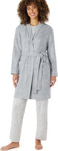 Eddie Bauer Women’s Pajama Set – 3 Piece Sleepwear Set - Bathrobe, T-Shirt, and Lounge Pants Set for Women (S-XXL)