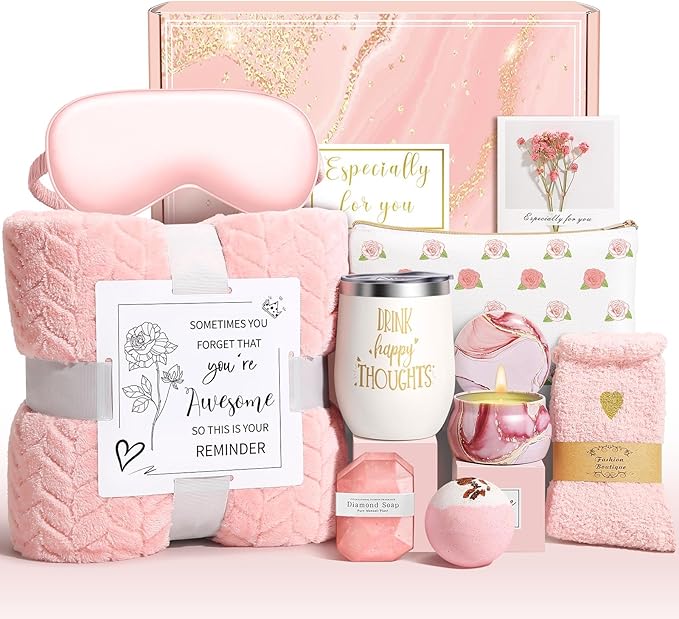 Happy Birthday Gifts for Women Self Care Gift, Relaxing Care Package Spa Gift Basket, Valentines Day, Mothers Day, Christmas, Birthday Gifts for Women Mom Her Friend Sister Wife