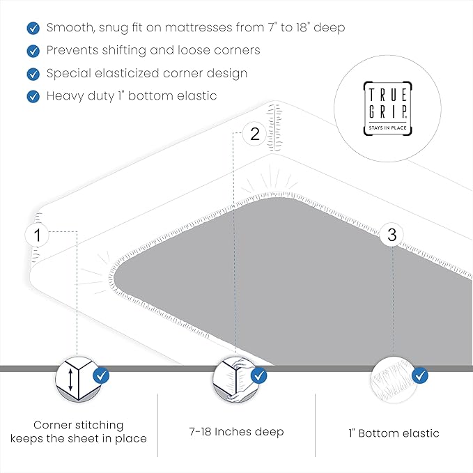 SUPREME ELEGANCE 1200 Thread Count Blue Bed Sheets Set King Size, Ultra Soft & Silky Cotton Rich Easy Care, Sateen Sheets, Moisture Wicking & Wrinkle Resistant Sheets, Sheet Set