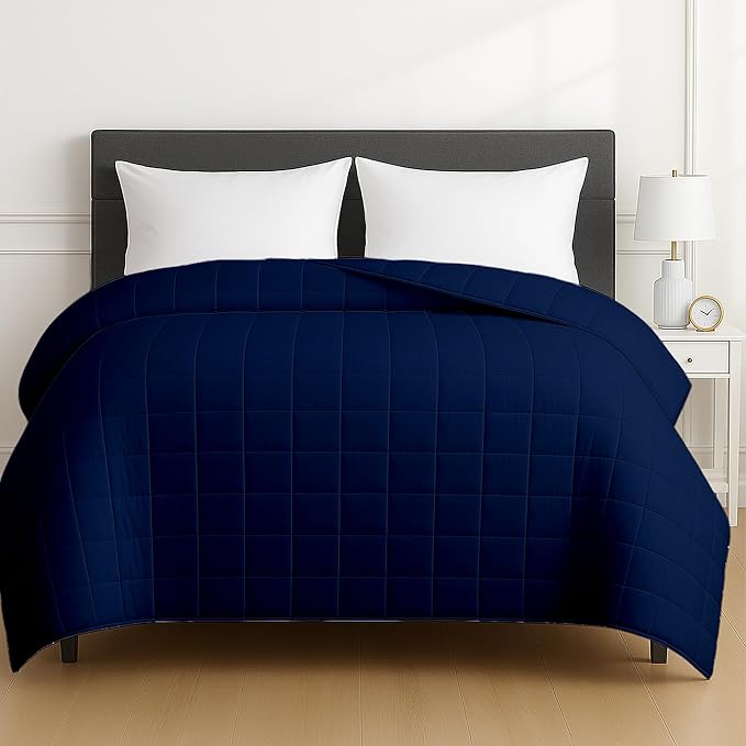 HomeSmart King Size Weighted Blanket 20 lbs – Oversized Heavy Blanket for Adults, 104x92, Navy