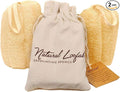 CraftsOfEgypt Natural Loofah Sponge – Egyptian Luffa Body Scrubber Pack of 2 for Men & Women, Natural Bath & Shower Loofah Exfoliator, All Natural Loofah Sponges for Face Back & Body, 6" x 6"