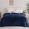 Electric Blanket King Size, Heated Blanket Soft Flannel Heating Blanket King Size with 10 Hours Auto Off, 8 Heating Levels, Machine Washable ETL Certification (Navy Blue, 90" x 100")