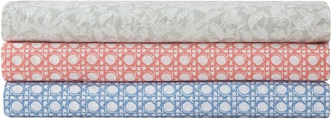 Tommy Bahama - King Bed Sheets, Crisp & Cool Cotton Percale Bedding with Matching Pillowcases, Lightweight Bed Set, Oeko-Tex Certified (Palm Day Green)