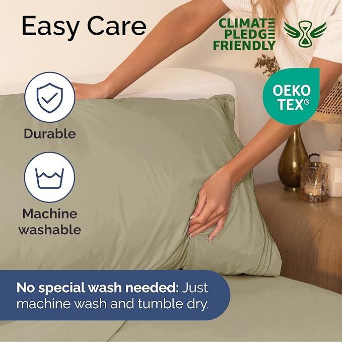 Queen Size 4 Piece Sheet Set - Extra Soft, Breathable & Cooling Sheets - Hotel Luxury Durable Bed Sheets for Women & Men - Deep Pockets, Easy-Fit & Wrinkle-Free Sheets - Taupe Oeko-Tex Bed Sheet Set