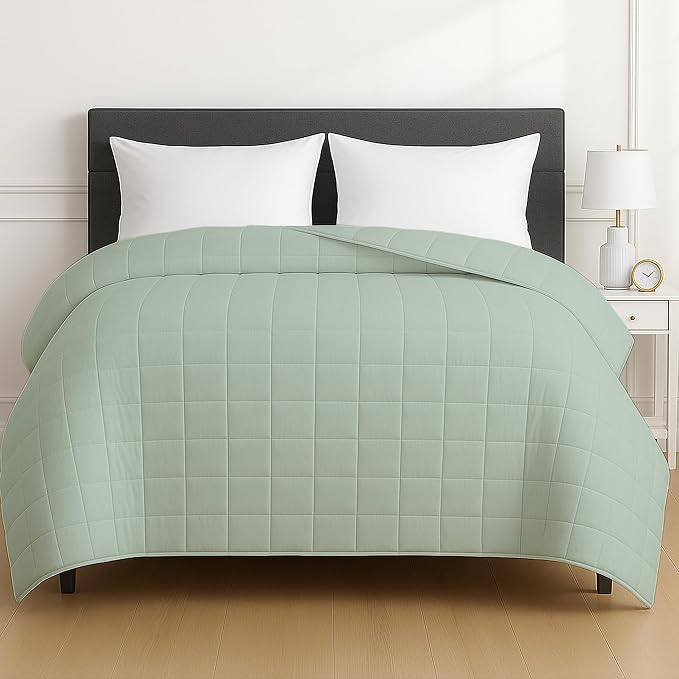 HomeSmart Weighted Blanket King Size 30lbs, Ultra Soft Fabric, Perfect for Couples, Fits Standard and California King Beds, 104x92, Sage Green