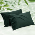 Bedsure Pillow Cases Queen, Cooling Pillow Cases, Rayon Derived from Bamboo Forest Green Pillowcases Queen Size Set of 2, Soft & Breathable Bedding Pillow Covers with Envelope Closure, 20x30 Inches