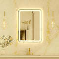 20"x28" LED Bathroom Mirror with Front and Backlight, Lighted Bathroom Vanity Mirror with Stepless Dimmable, 3 Color, Anti-Fog, Smart Bathroom Mirror with LED Lights