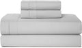 CASUAL LIVING King Sheets 4 Piece Set with 2 Pillowcases, Soft Microfiber Hypoallergenic Washable Deep Pocket Lightweight Bedding Elasticized, King Sheet Sets, Grey
