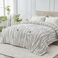 Heated Blanket Queen - 84"x90" Dual Control Bed Electric Blankets with 6 Heating Levels & 10 Hours Auto Off, Soft Ribbed Faux Fur Sherpa, Over-Heated Protection ETL, Light Gray