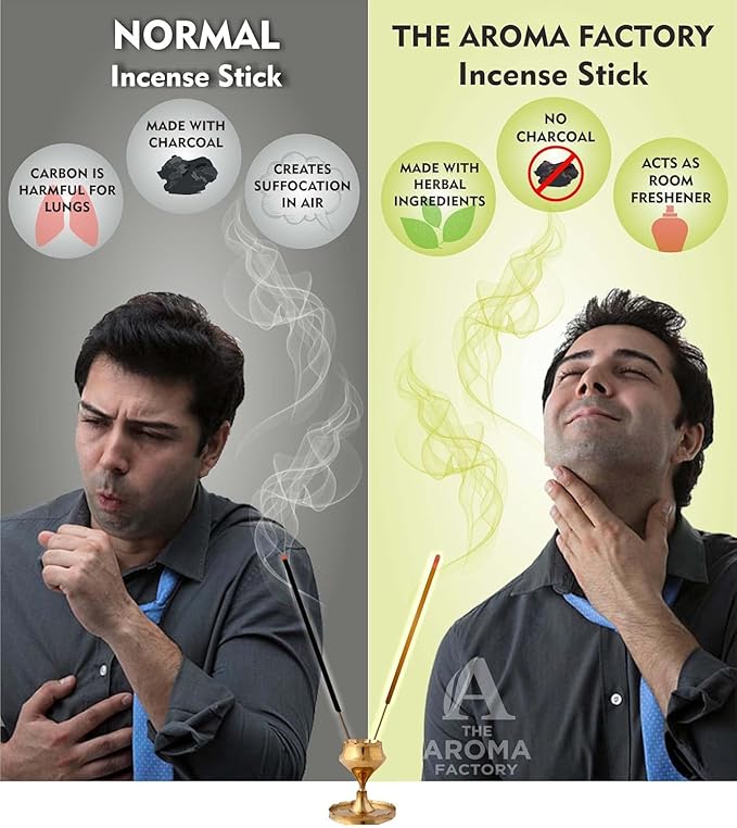 The Aroma Factory Agarbatti, Luxury Precious Patchouli Incense Sticks, Low Smoke & Zero Charcoal, Premium, Fresh, & Fruity Fragrance for Home, Meditation, 100g X 1Bottle Pack