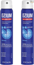 Ozium 3.5 Oz. Air Sanitizer & Odor Eliminator for Homes, Cars, Offices and More, Original Scent,(Pack of 2), clear